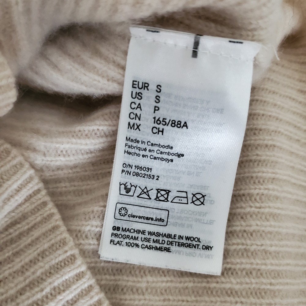 Thick Cashmere Cream Women's Sweater Size S - Picture 4 of 8